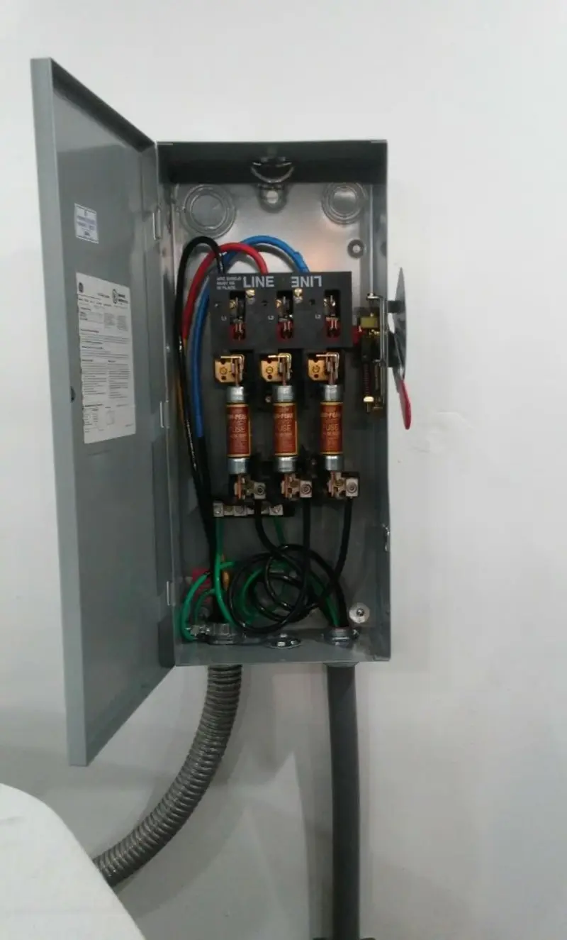 Three-phase disconnect switch installed for Electrical Wiring & Rewiring in Dunmore